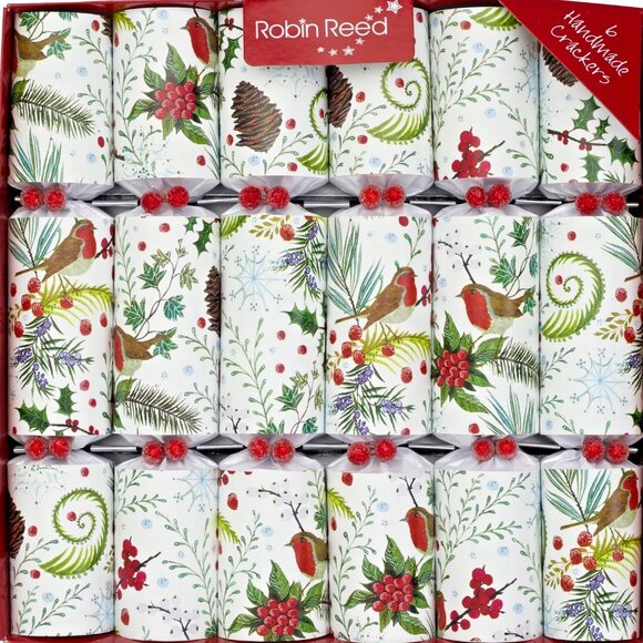 Robin Reed Festive Foliage Christmas Crackers 6pc 12" Party Favor 61926PICCADILY - Picture 1 of 4